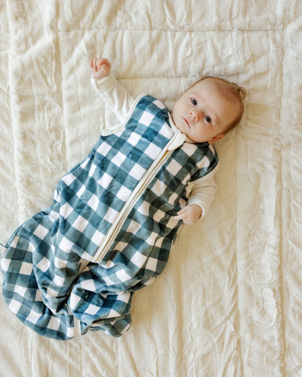 Balsam Gingham Wearable Minky Blanket