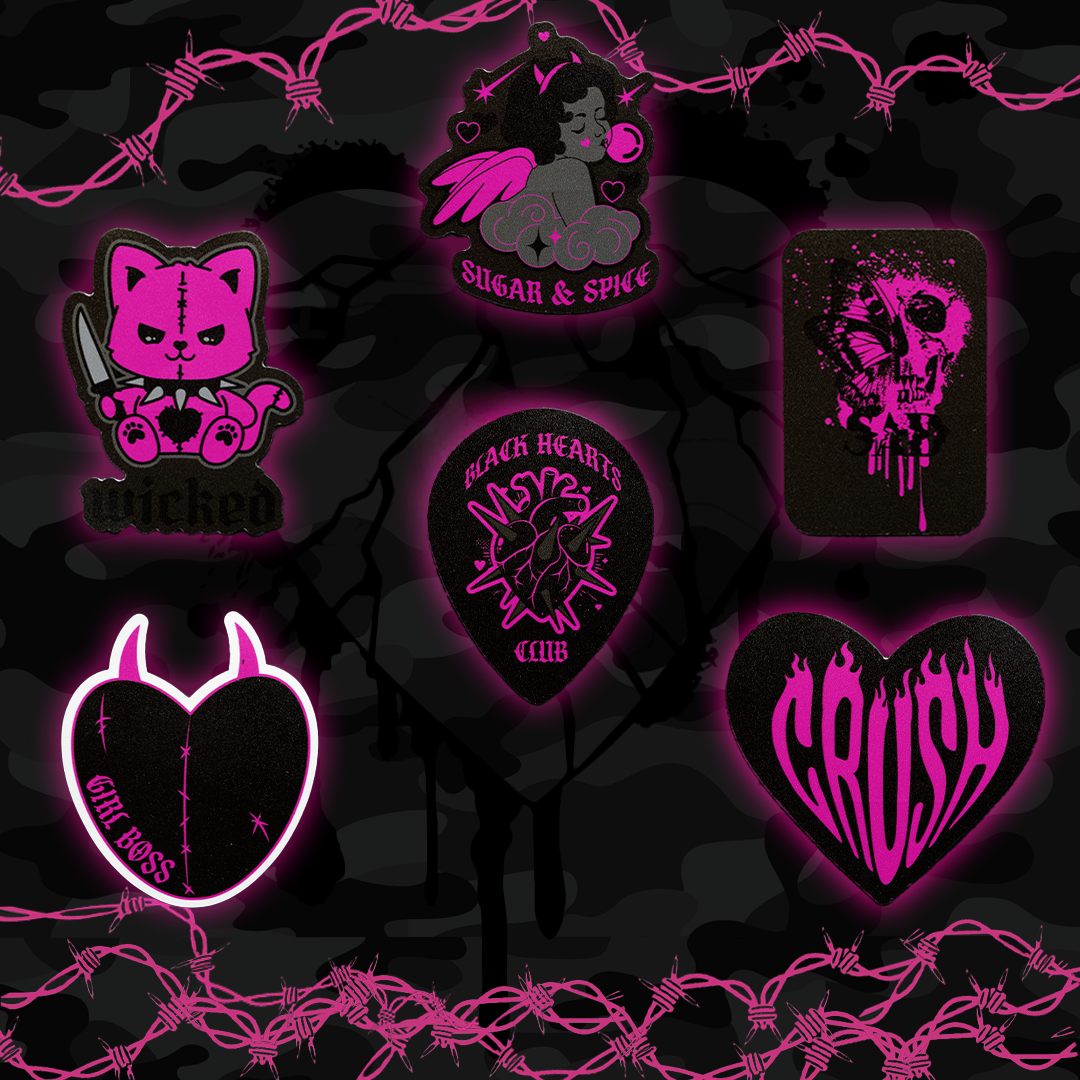 Black Hearts Sticker Pak